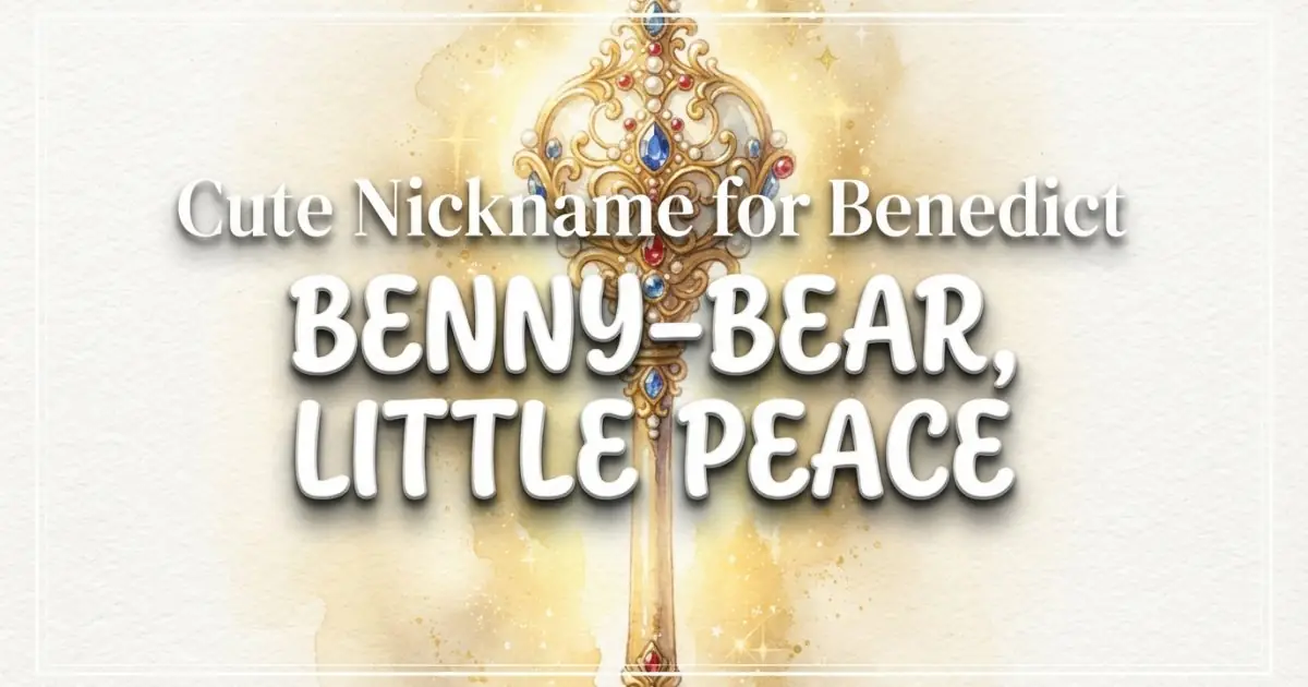 Cute nickname for Benedict: Benny-Bear, Little Peace