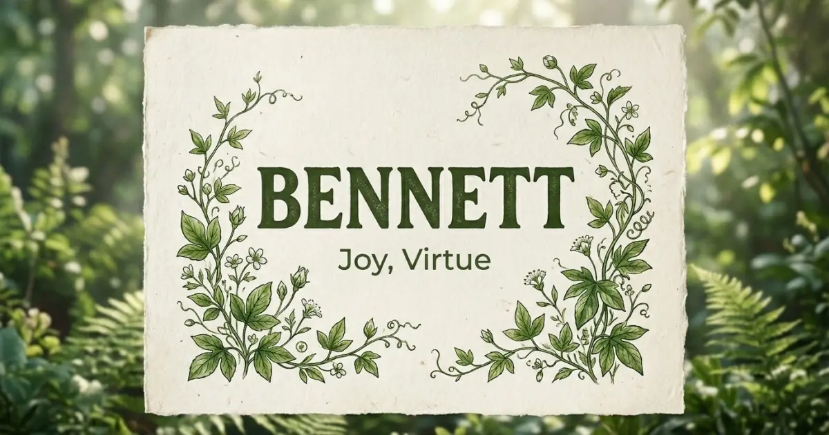 Bennett meaning themes: joy, virtue
