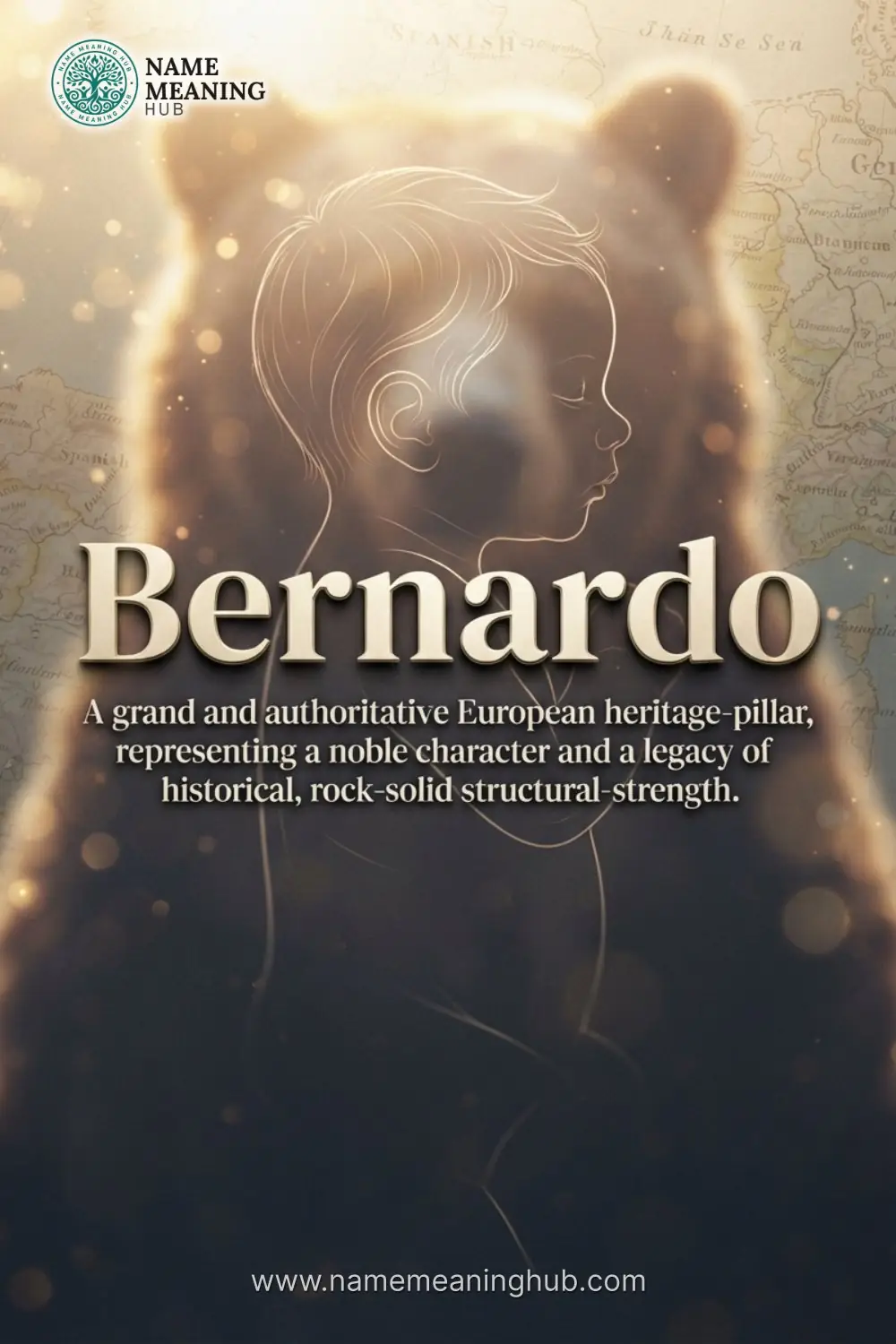 Meaning of the name Bernardo: A grand and authoritative European heritage-pillar, representing a noble character and a legacy of historical, rock-solid structural-strength.