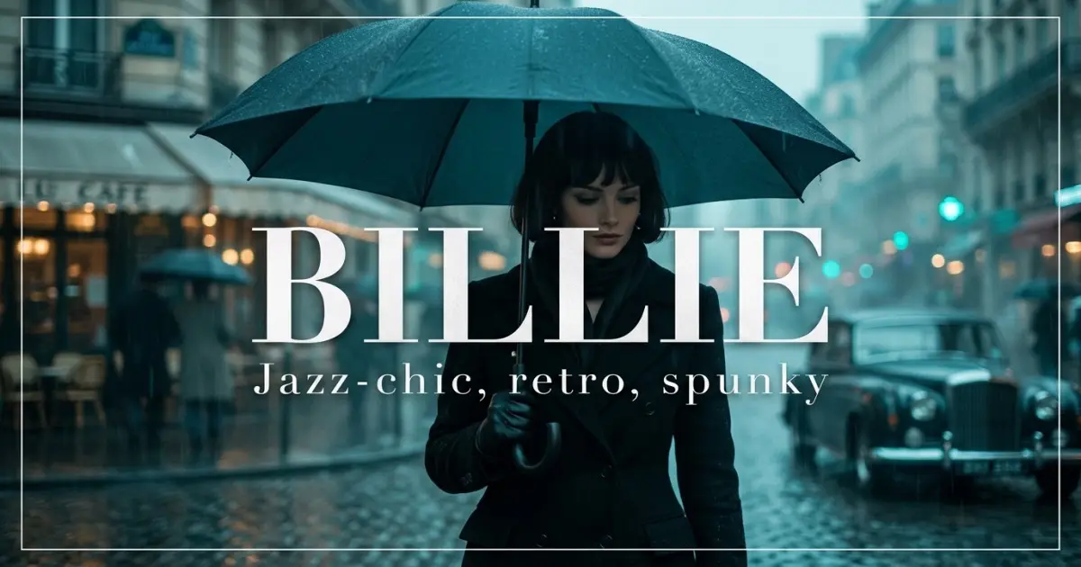 Billie name vibe: Jazz-chic, retro, spunky