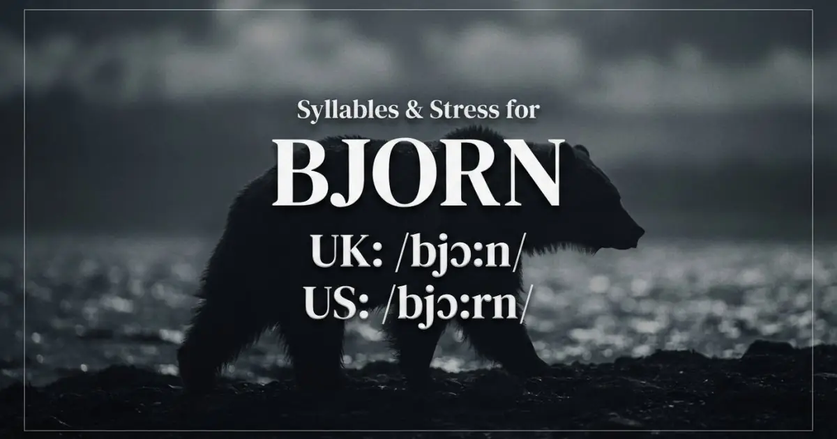 Bjorn syllables, stress, and UK and US pronunciation