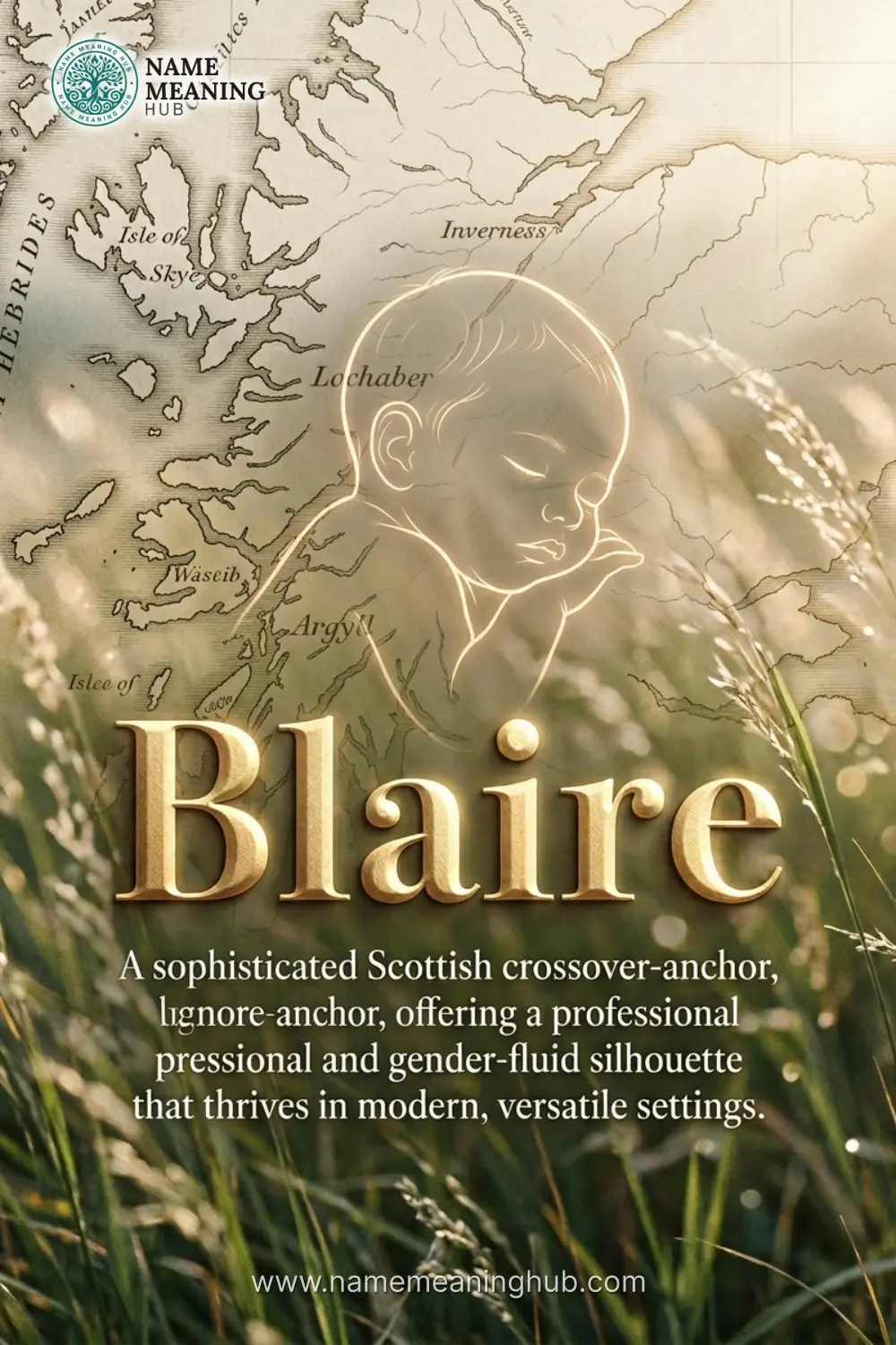 Meaning of the name Blaire: A sophisticated Scottish crossover-anchor, offering a professional and gender-fluid silhouette that thrives in modern, versatile settings.