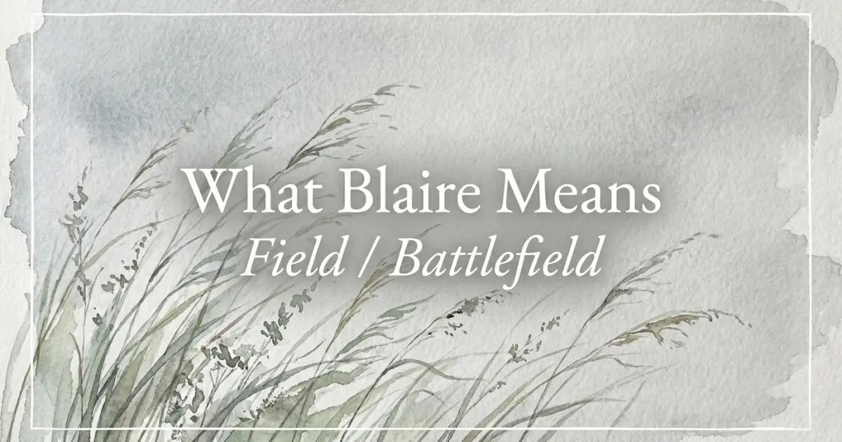Blaire name meaning Field / Battlefield