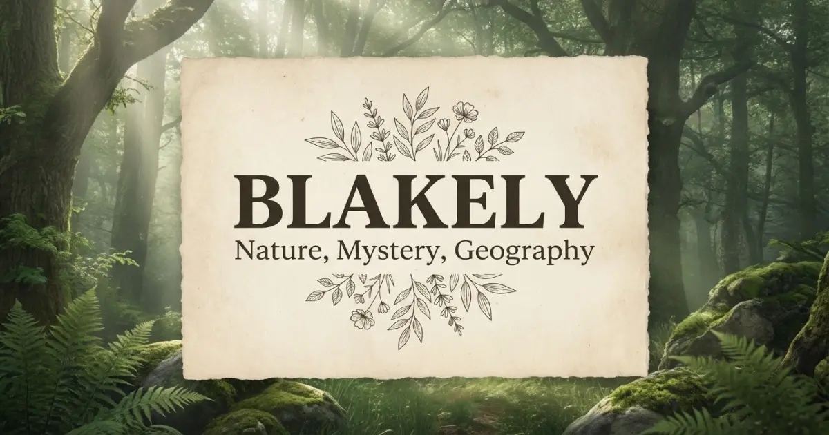 Blakely meaning themes: nature, mystery, geography