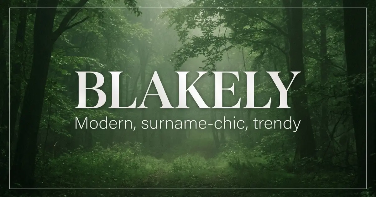 Blakely name vibe: Modern, surname-chic, trendy