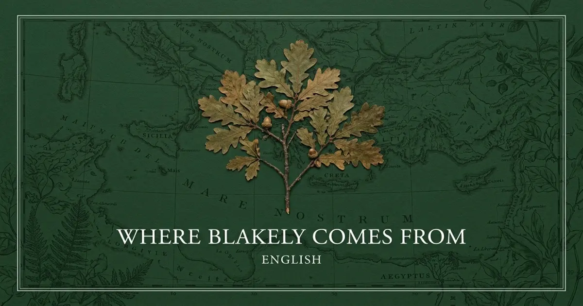 The name Blakely comes from: English
