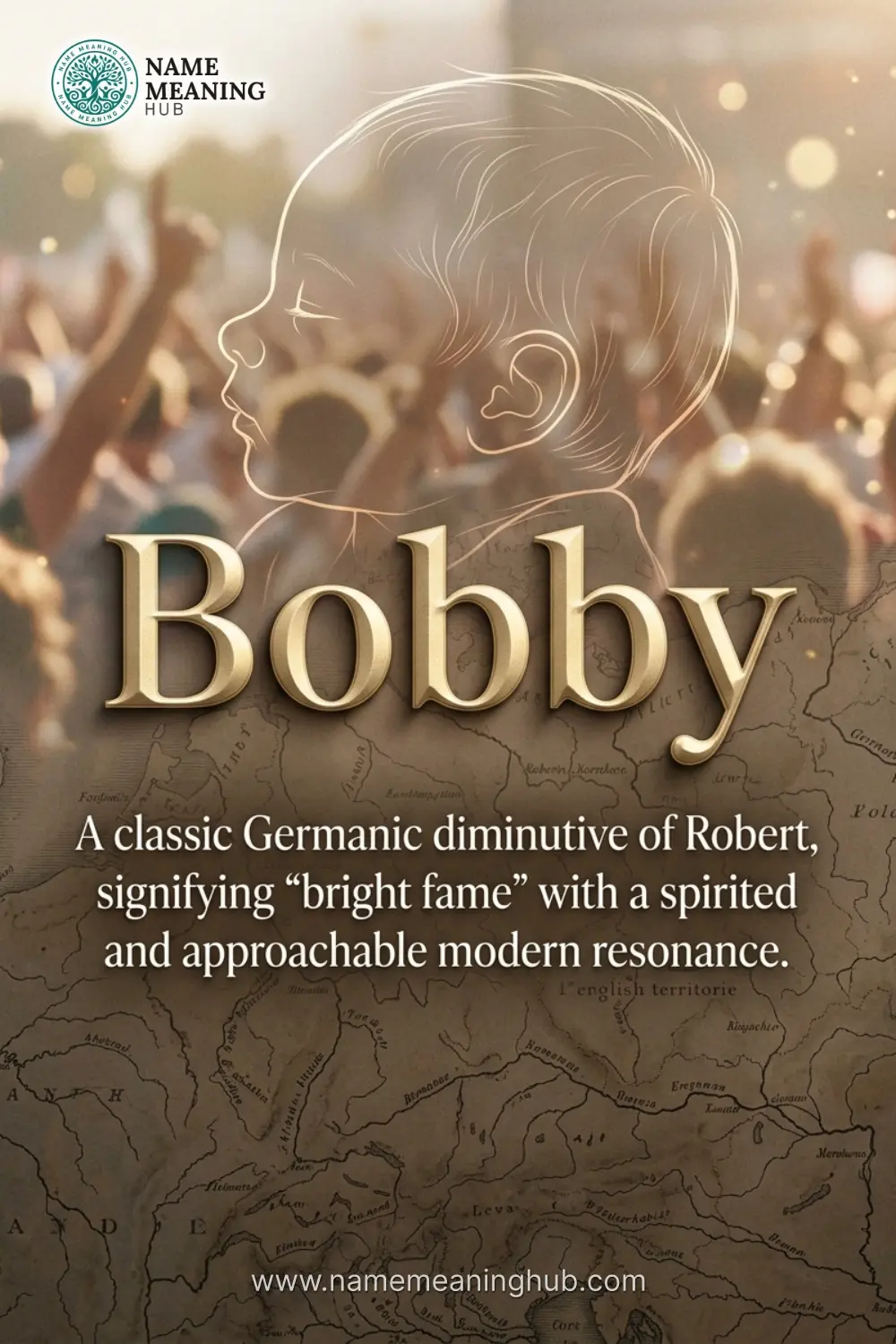 Meaning of the name Bobby: A classic Germanic diminutive of Robert, signifying "bright fame" with a spirited and approachable modern resonance.
