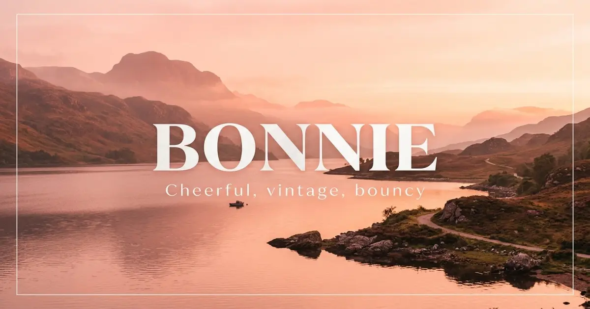 Bonnie name vibe: Cheerful, vintage, bouncy