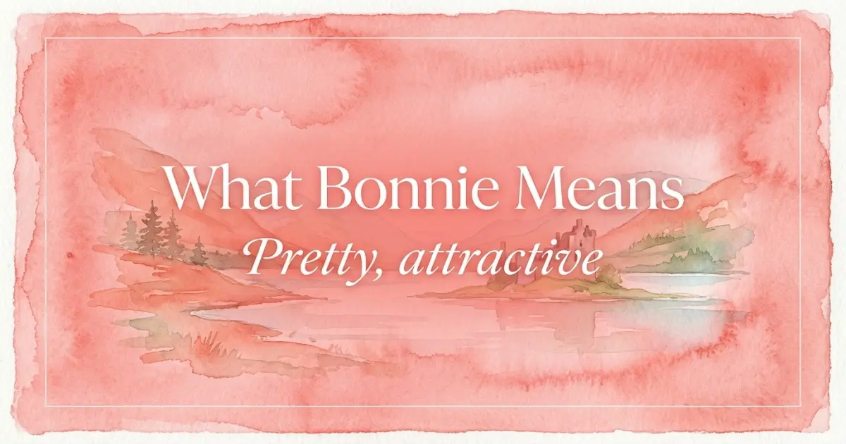 Bonnie name meaning Pretty, attractive