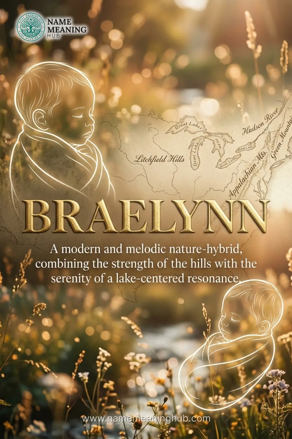 Meaning of the name Braelynn: A modern and melodic nature-hybrid, combining the strength of the hills with the serenity of a lake-centered resonance.
