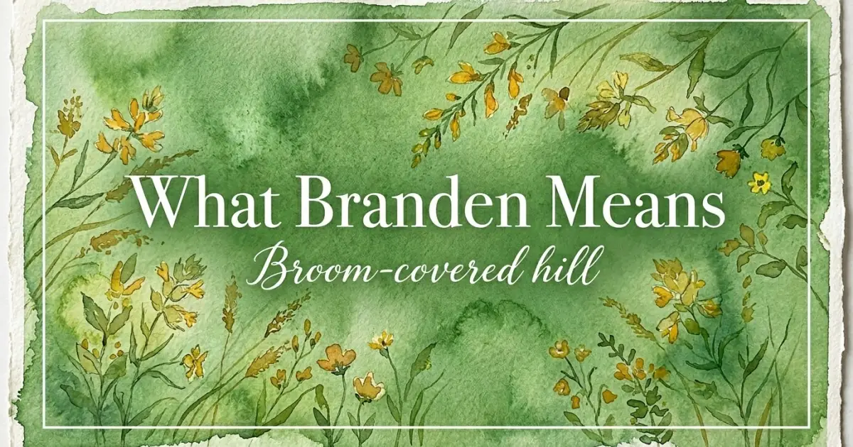 Branden name meaning Broom-covered hill
