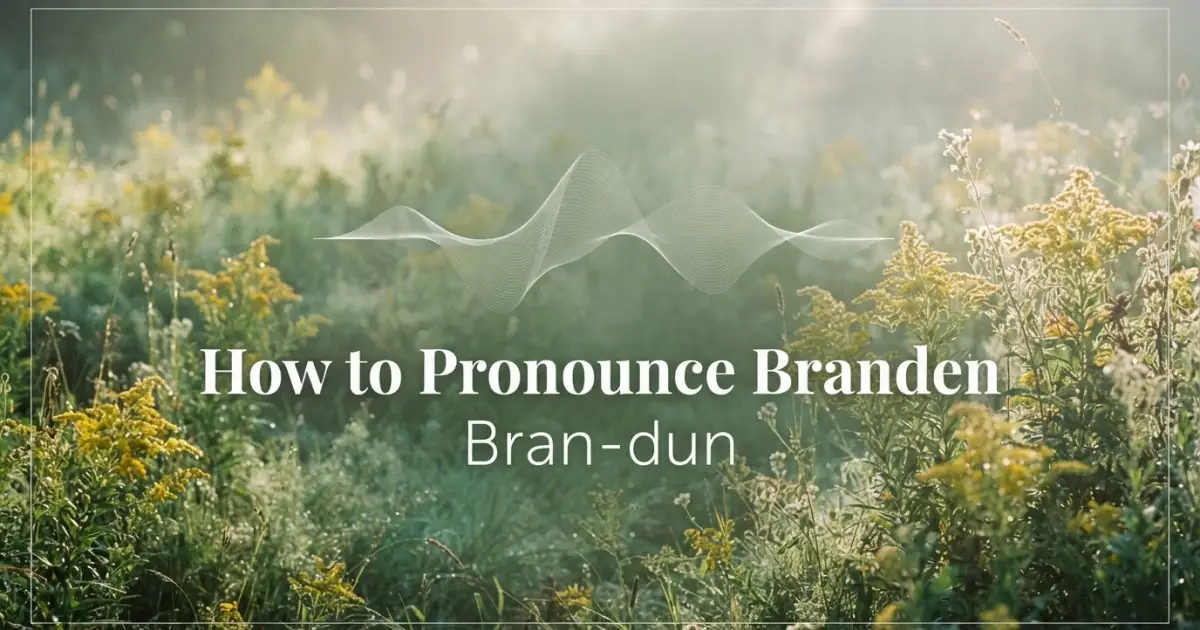 How to pronounce Branden