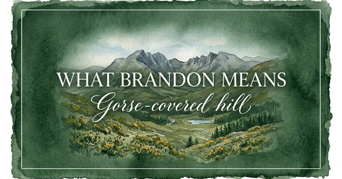 Brandon name meaning Gorse-covered hill