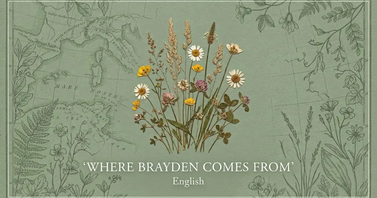 The name Brayden comes from: English