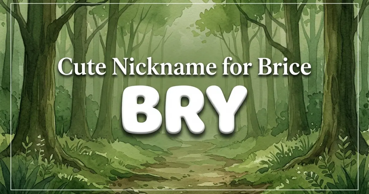 Cute nickname for Brice: Bry