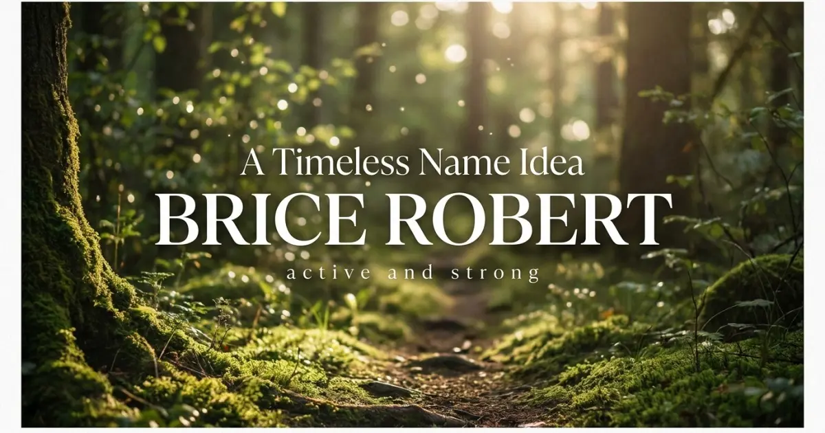 Middle name idea: Brice Robert - active and strong
