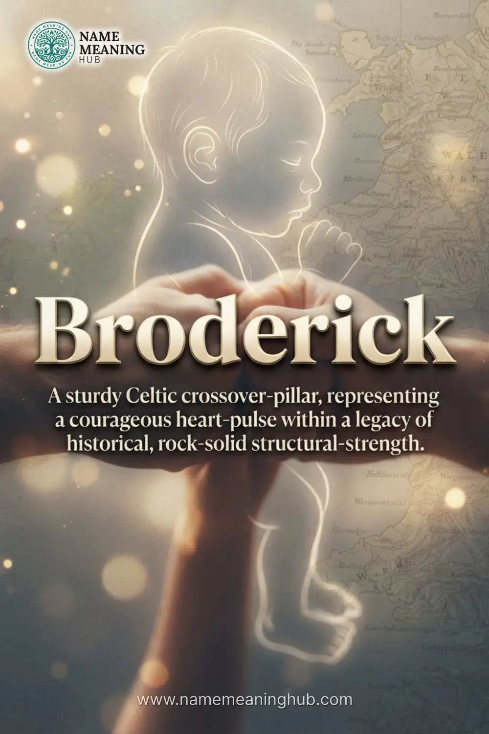 Meaning of the name Broderick: A sturdy Celtic crossover-pillar, representing a courageous heart-pulse within a legacy of historical, rock-solid structural-strength.
