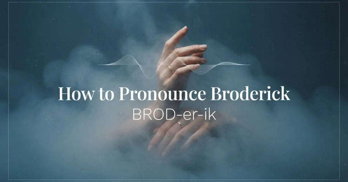 How to pronounce Broderick