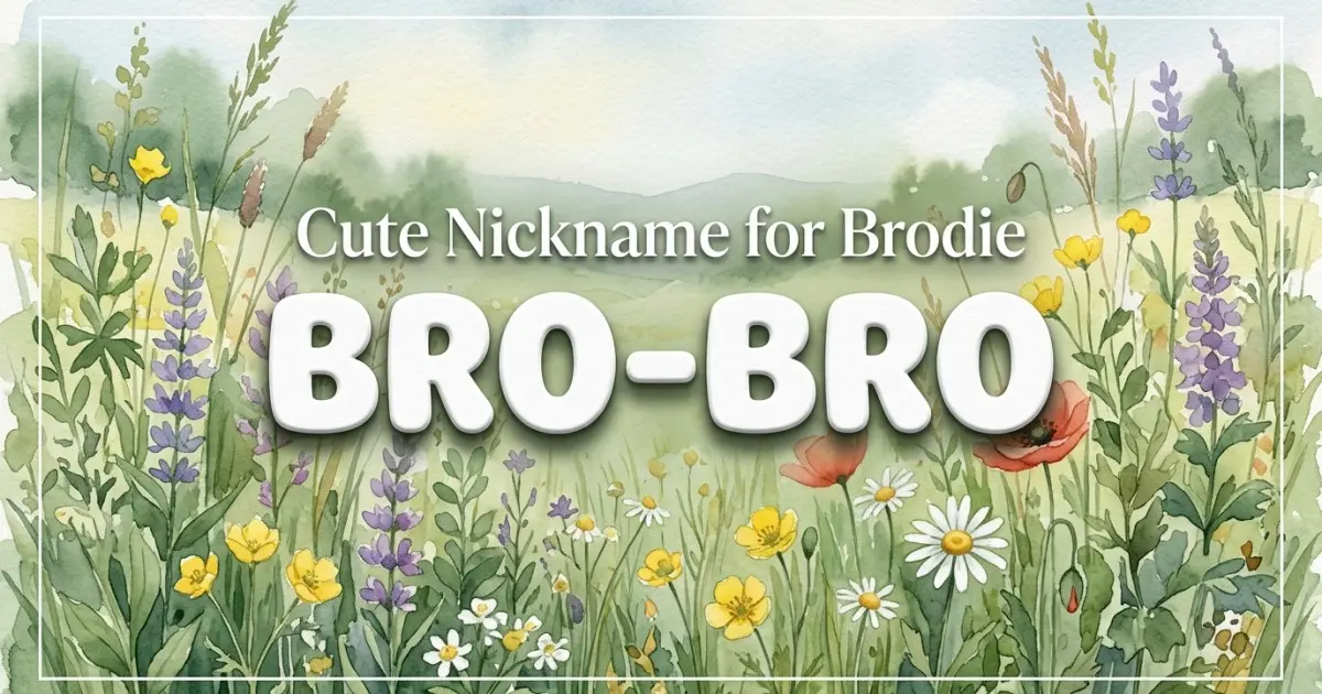 Cute nickname for Brodie: Bro-Bro