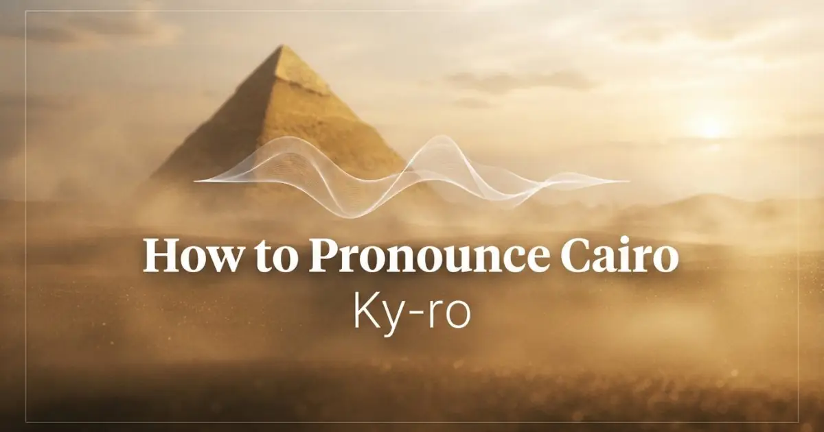 How to pronounce Cairo