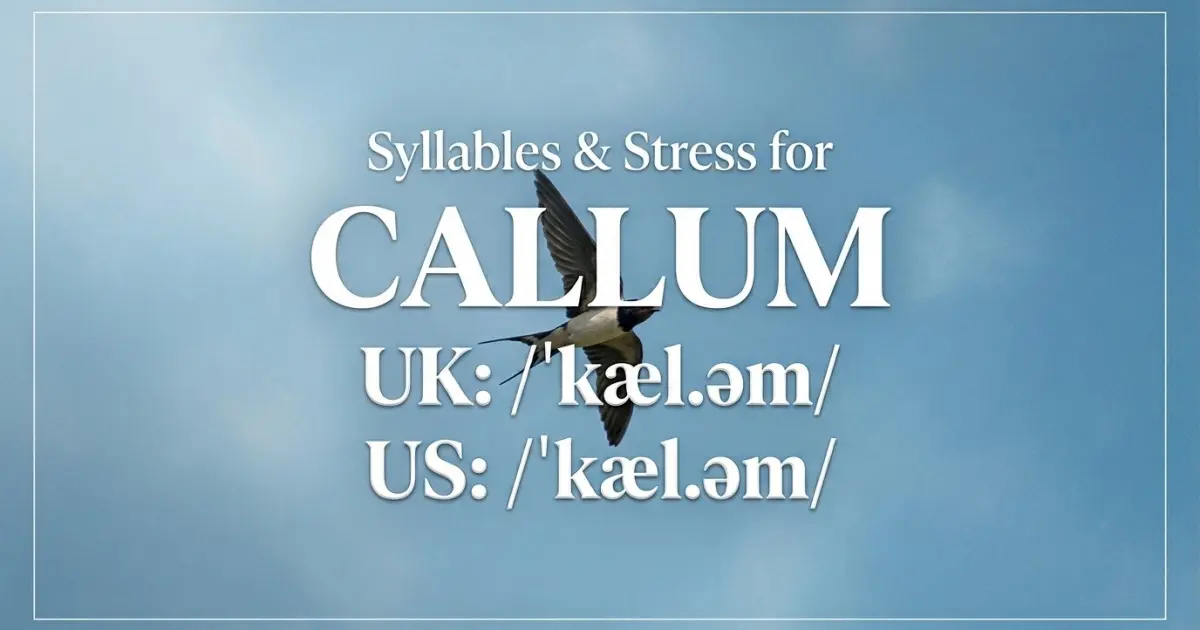 Callum syllables, stress, and UK and US pronunciation