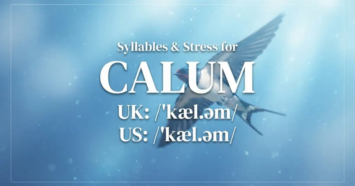 Calum syllables, stress, and UK and US pronunciation