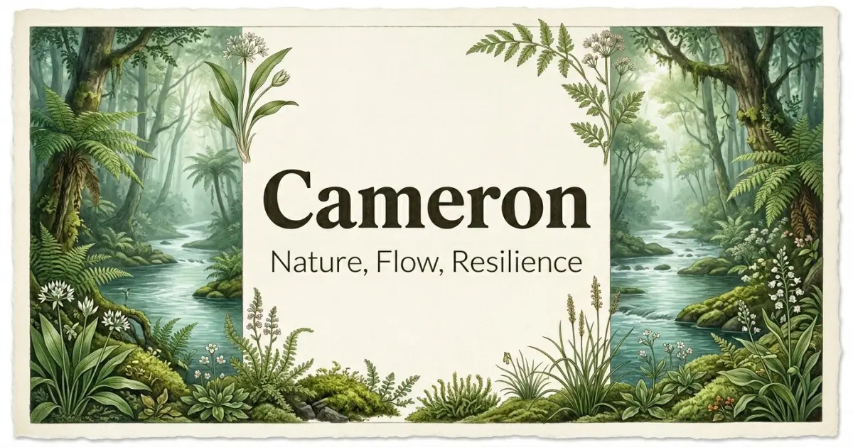 Cameron meaning themes: nature, flow, resilience