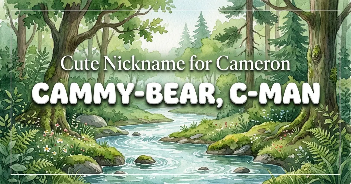 Cute nickname for Cameron: Cammy-bear, C-man