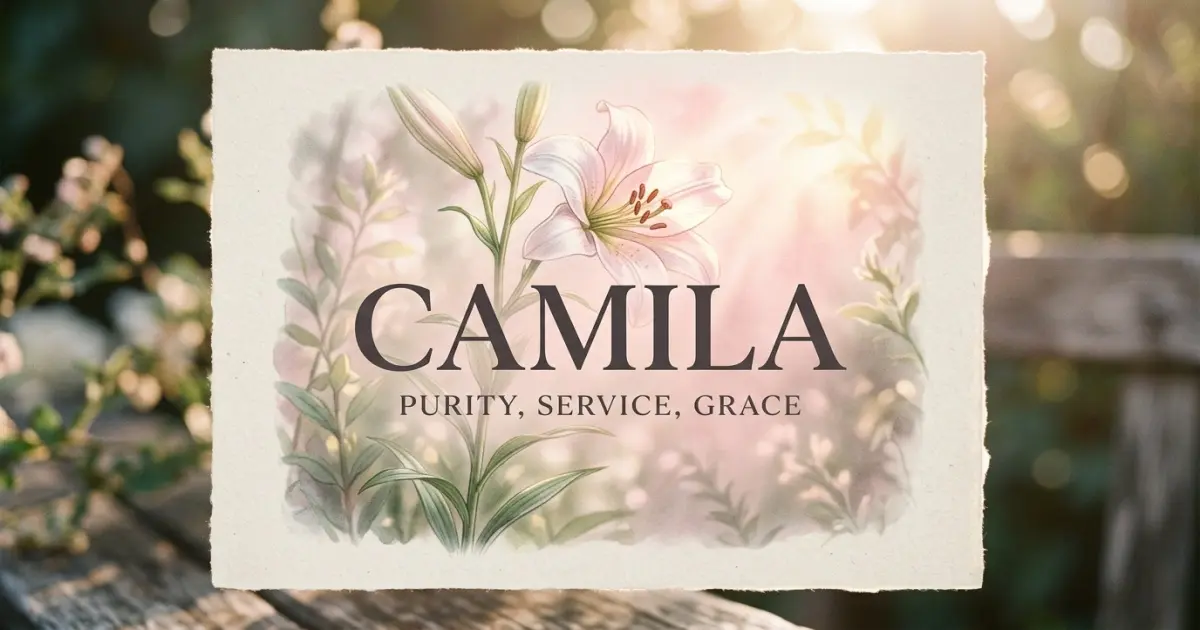 Camila meaning themes: purity, service, grace
