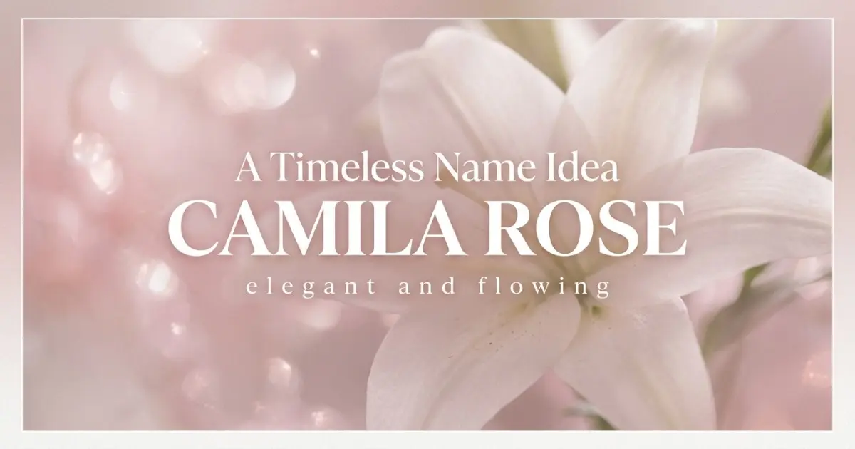 Middle name idea: Camila Rose - elegant and flowing