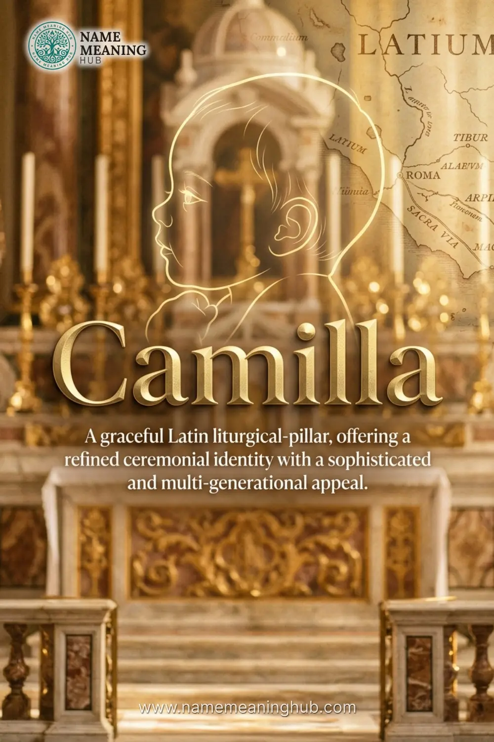 Meaning of the name Camilla: A graceful Latin liturgical-pillar, offering a refined ceremonial identity with a sophisticated and multi-generational appeal.