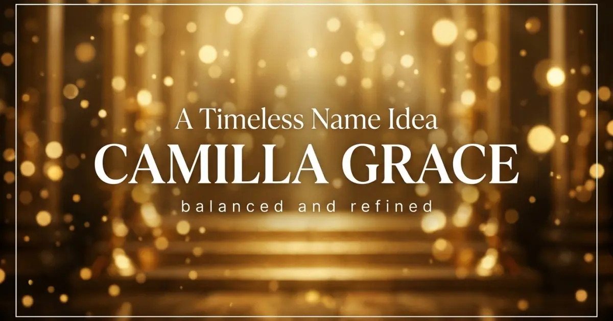 Middle name idea: Camilla Grace - balanced and refined