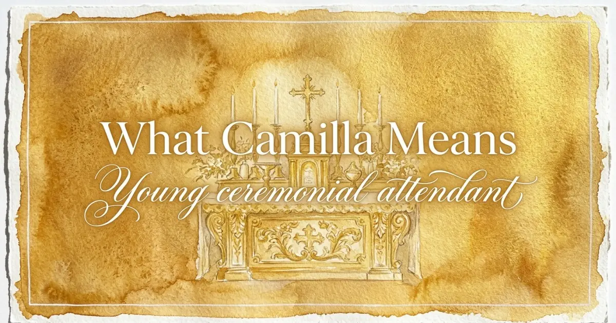 Camilla name meaning Young ceremonial attendant