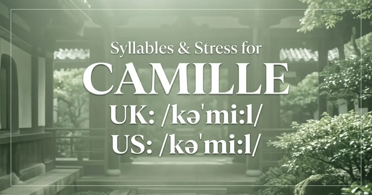 Camille syllables, stress, and UK and US pronunciation