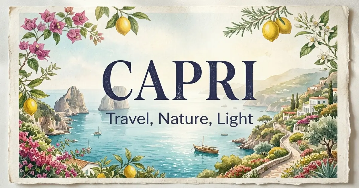 Capri meaning themes: travel, nature, light