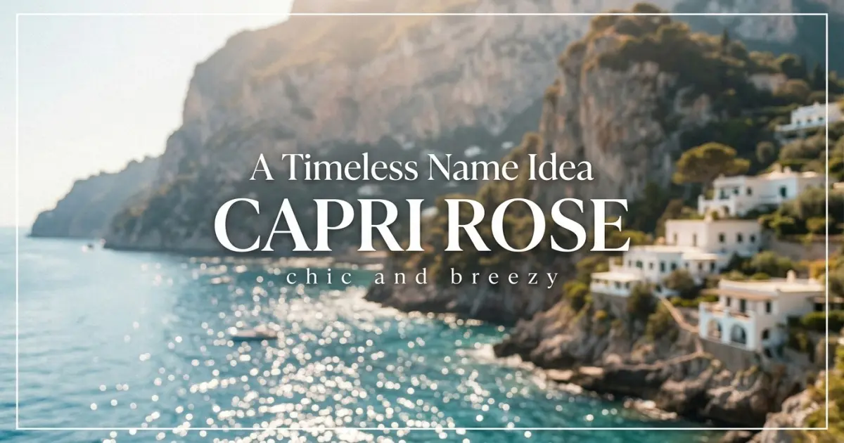 Middle name idea: Capri Rose - chic and breezy