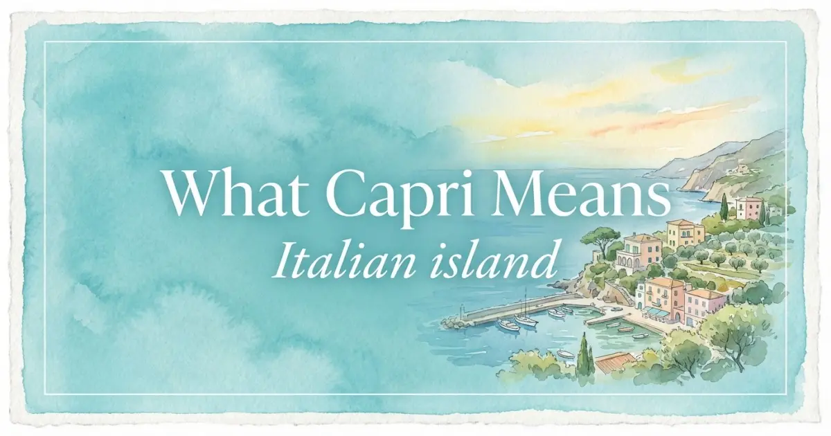 Capri name meaning Italian island