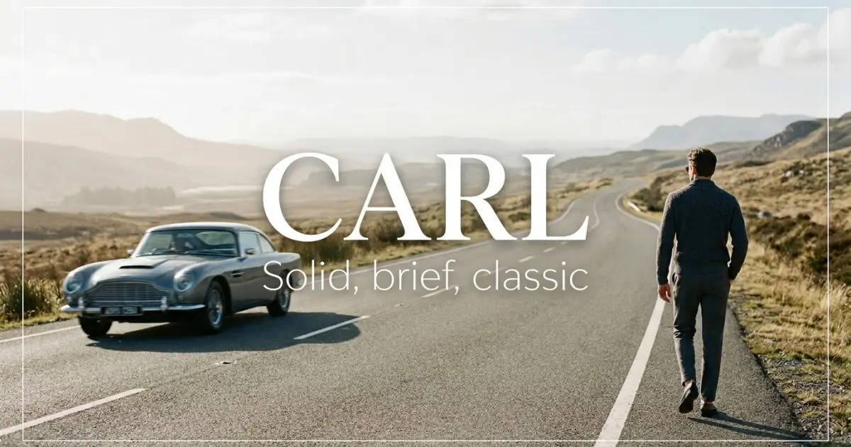 Carl name vibe: Solid, brief, classic