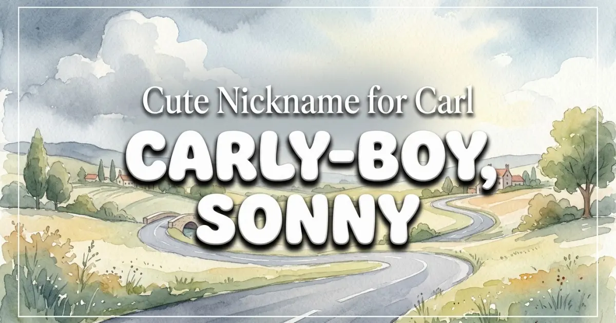 Cute nickname for Carl: Carly-boy, Sonny
