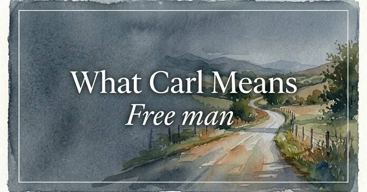 Carl name meaning Free man