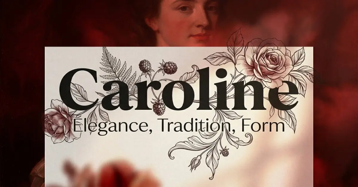 Caroline meaning themes: elegance, tradition, form