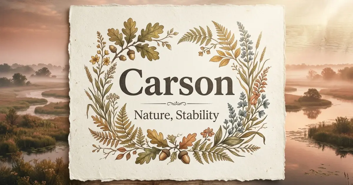 Carson meaning themes: nature, stability