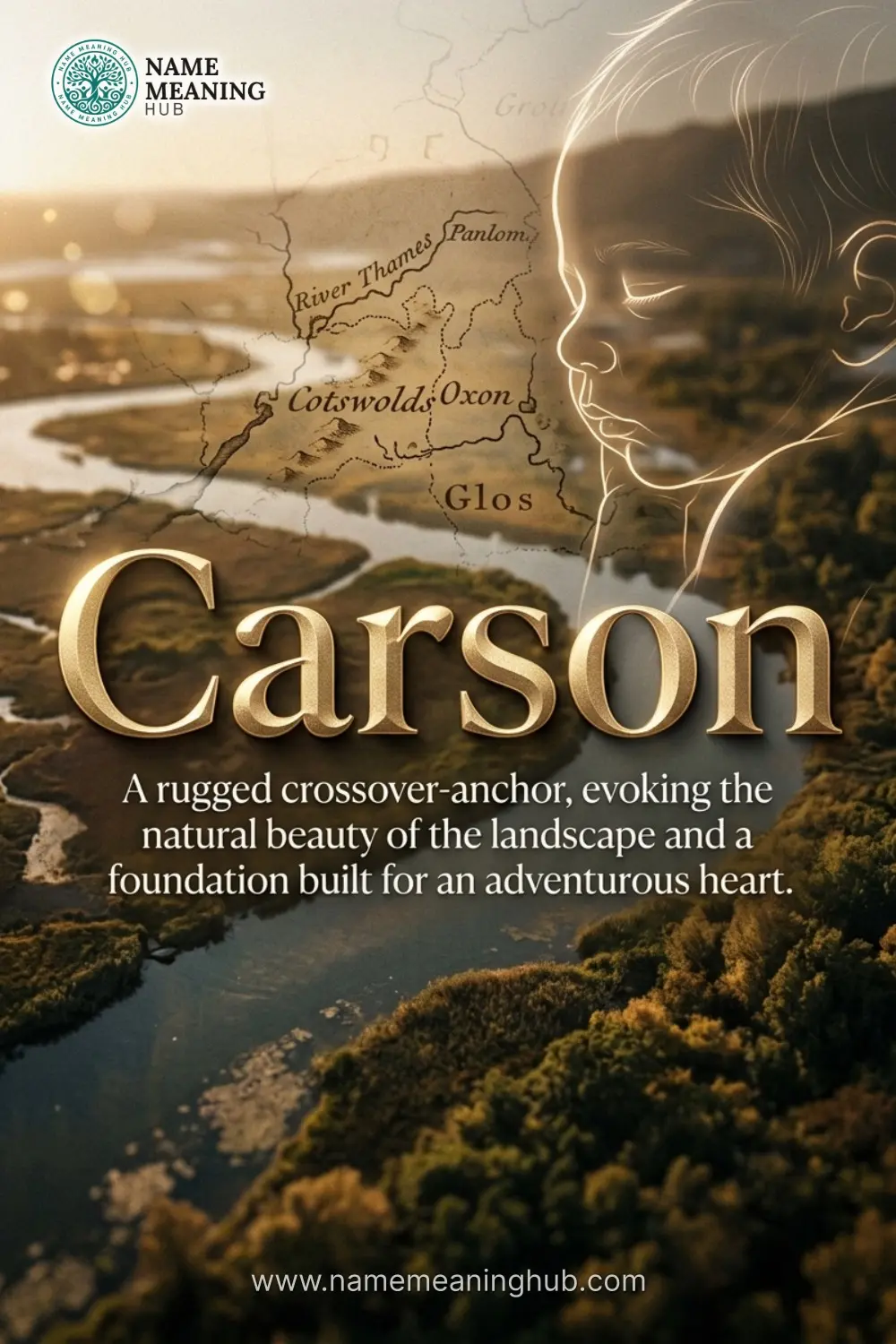 Meaning of the name Carson: A rugged crossover-anchor, evoking the natural beauty of the landscape and a foundation built for an adventurous heart.