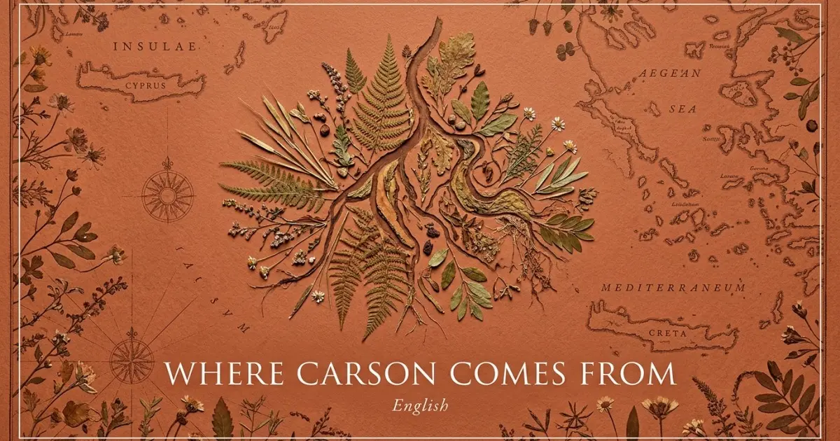 The name Carson comes from: English