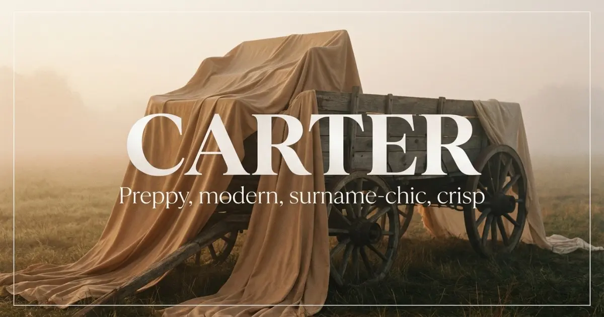 Carter name vibe: Preppy, modern, surname-chic, crisp