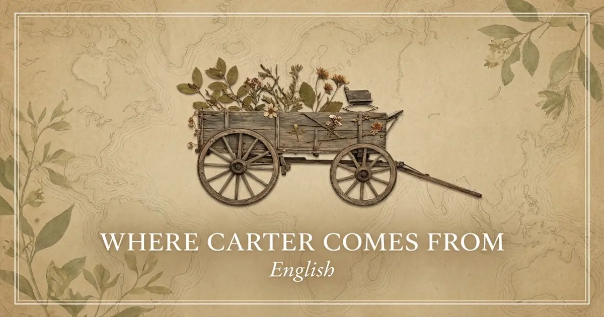 The name Carter comes from: English