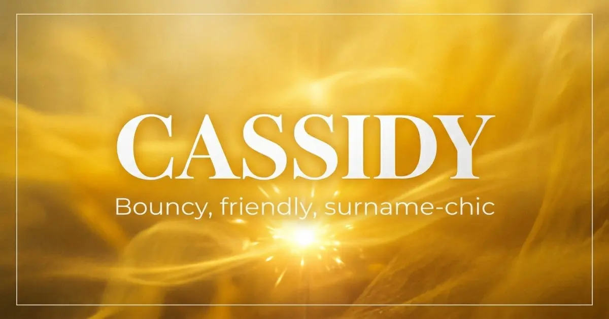 Cassidy name vibe: Bouncy, friendly, surname-chic