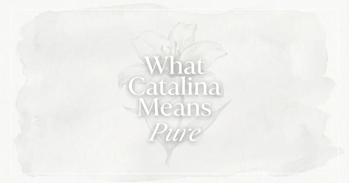 Catalina name meaning Pure