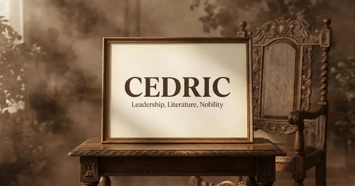 Cedric meaning themes: leadership, literature, nobility