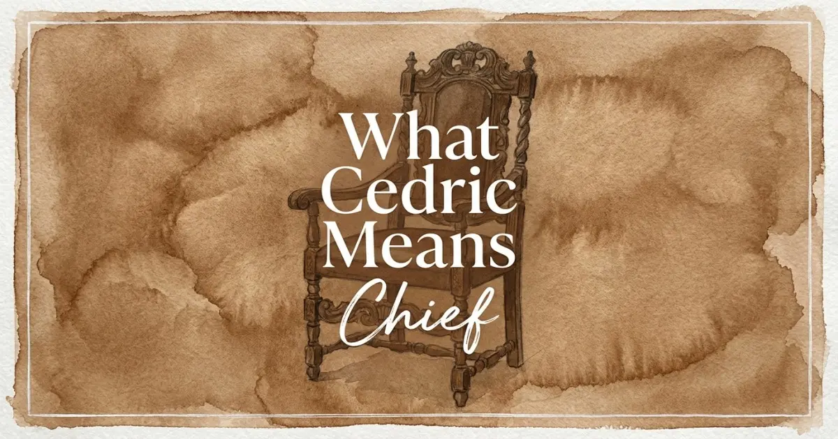 Cedric name meaning Chief